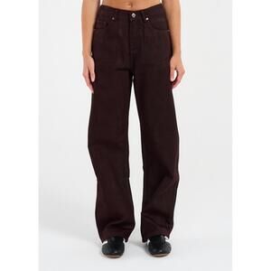 NEW LINE AND DOT chelsea high rise pants in bordeaux
